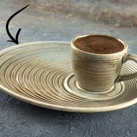 CORAL Espresso/Kaffefat oval 20x17cm