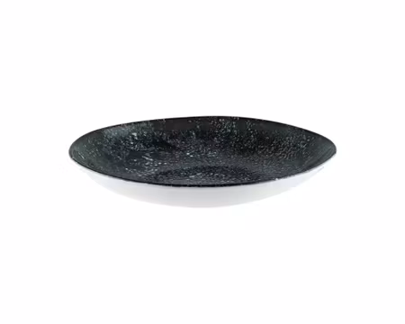COSMOS BLACKtallrik djup, Kantig D26cm