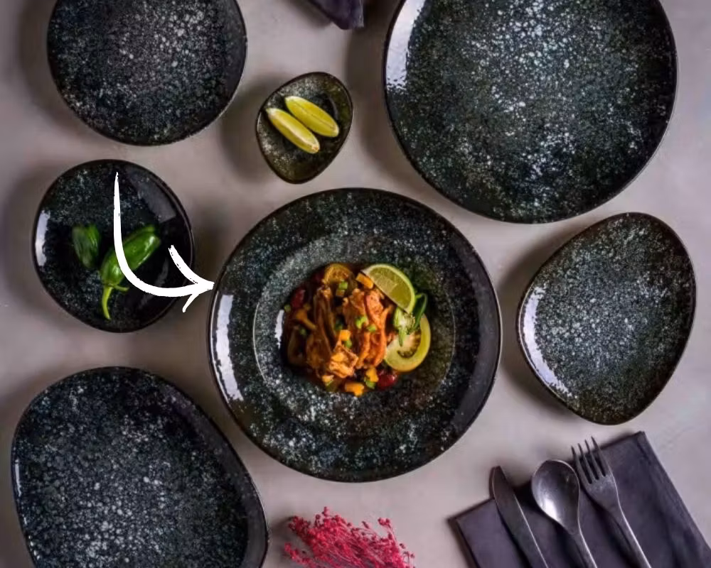 COSMOS BLACK Gourmet pasta tallrik D27cm