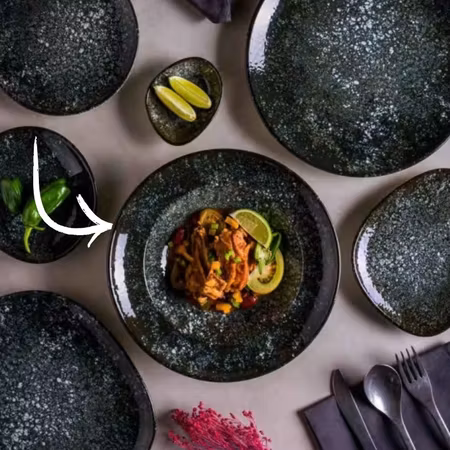 COSMOS BLACK Gourmet pasta tallrik D27cm