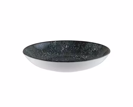 COSMOS BLACK Bloom Coupe tallrik, Rund D25cm
