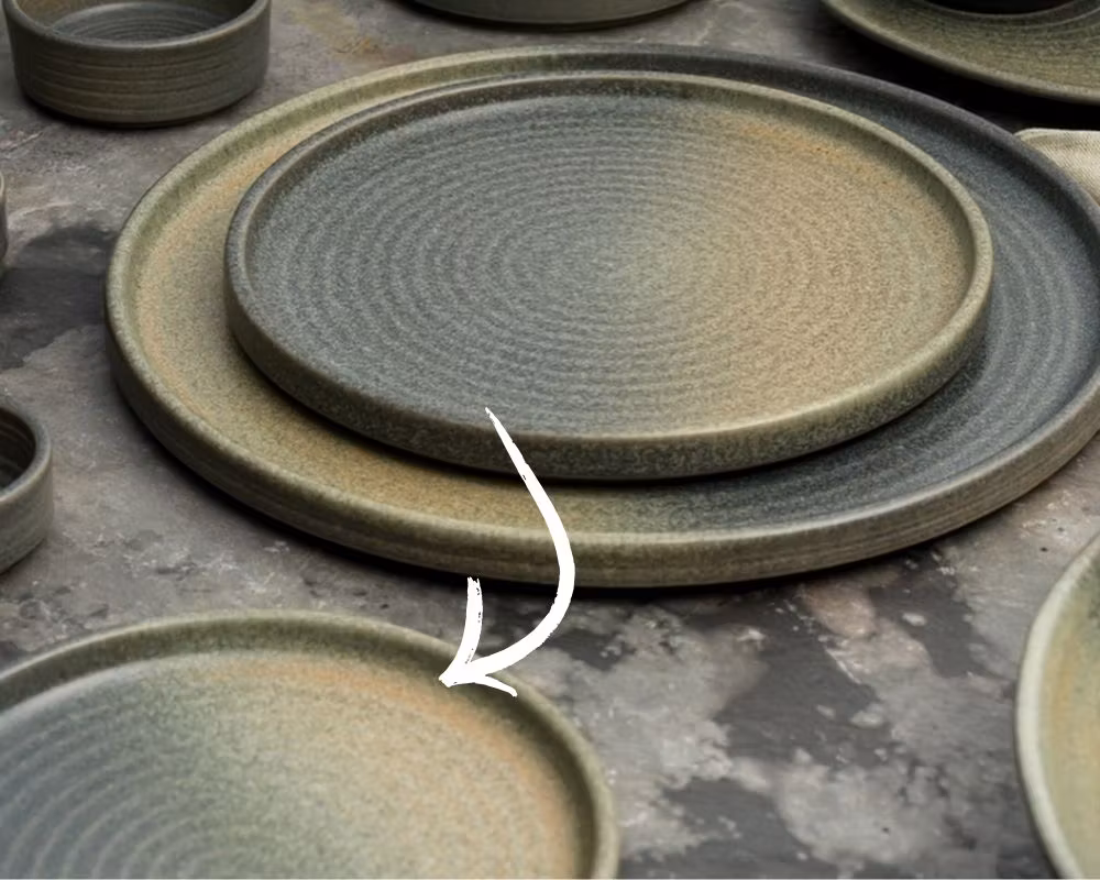 Hornfels Assiett flat D16cm