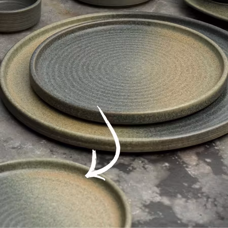 Hornfels Assiett flat D16cm