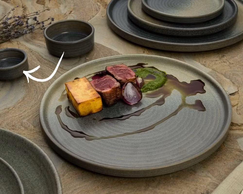 Hornfels Dipp Skål D6cm. 3,5cl