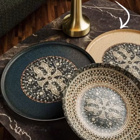 MESOPOTAMIA Tallrik Gourmet/Pizza flat D32 cm,Beige