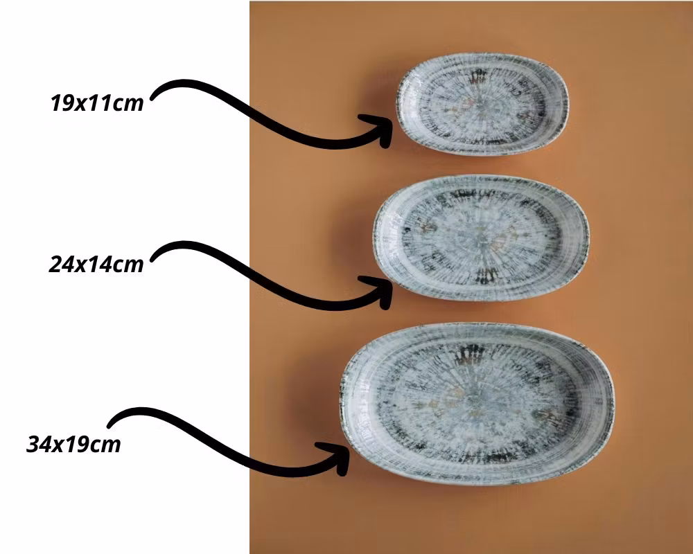 ODETTE OLIV Assiett Oval 19x11cm