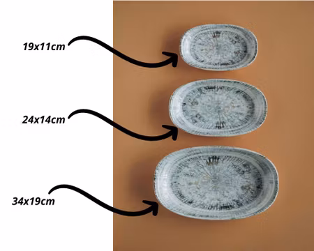 ODETTE OLIV Assiett Oval 19x11cm