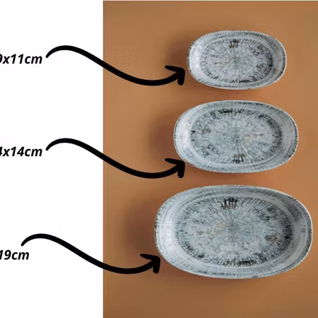 ODETTE Oliv Tallrik Oval 24x14cm