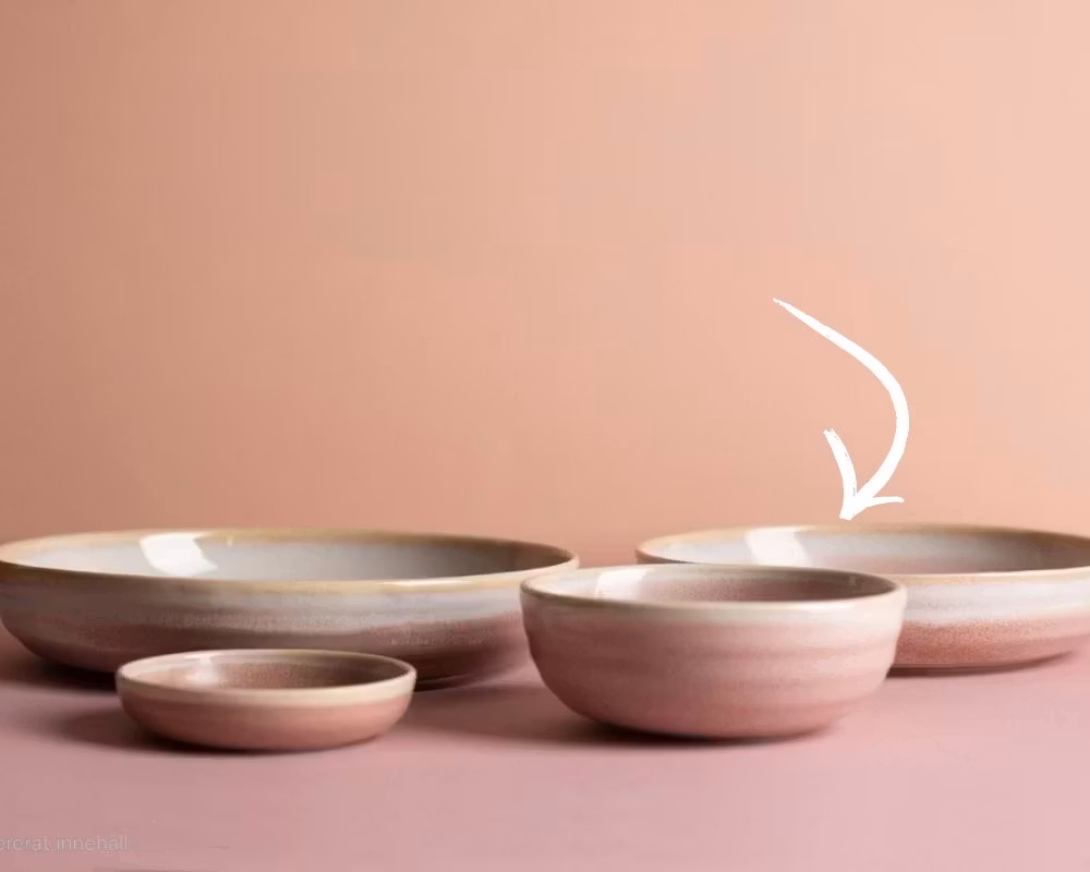 PINK POTT Tallrik Djup 107cl, D22cm