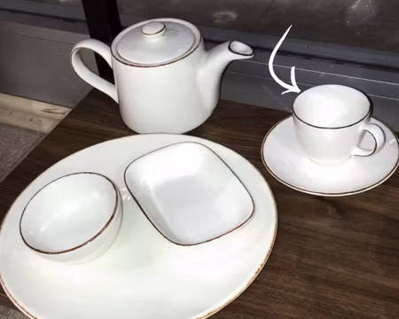 RETRO Espressokopp 8cl, Svart Kant