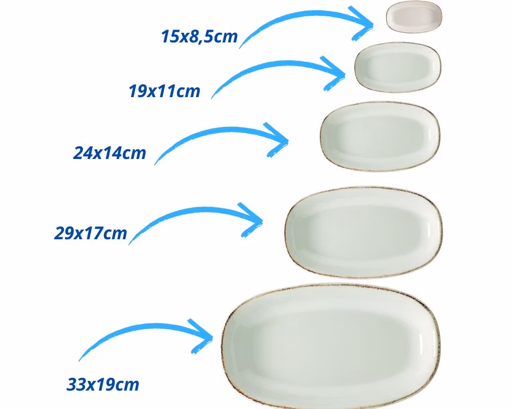 RETRO Oval Assiett 19x11 cm