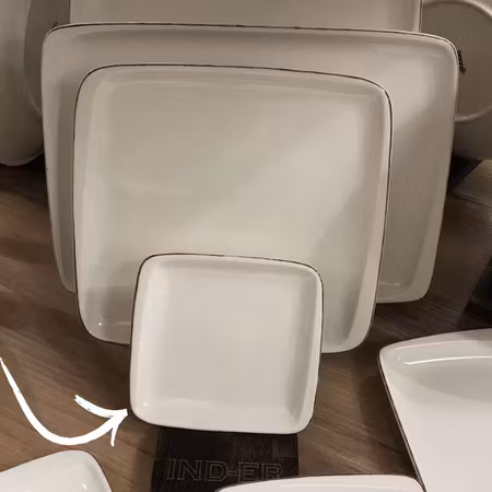 RETRO Rekt Assiett 15x14cm