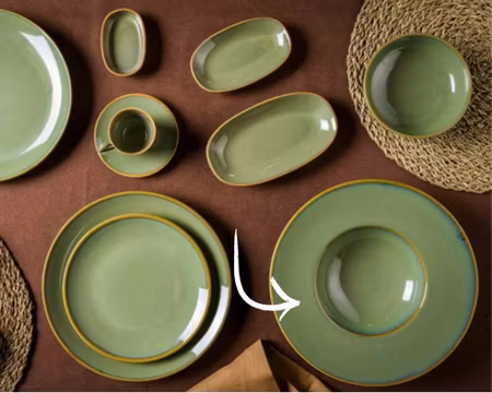 SAGE Pasta tallrik djup med brett bräm, D28cm