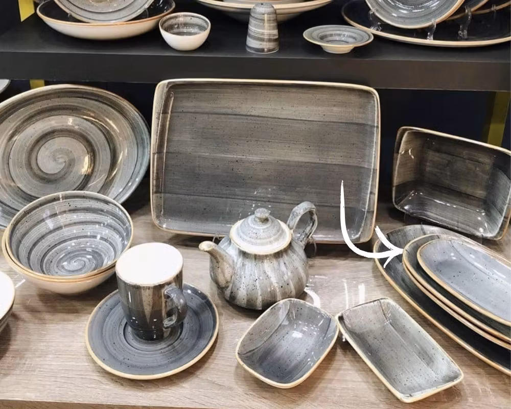 SPACE Mellan Stor Fat, Oval 24x14cm