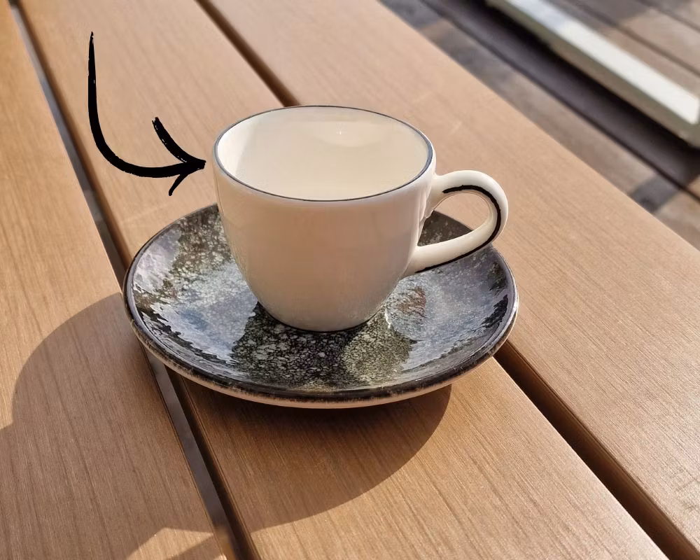 RETRO Espressokopp 8cl, Svart Kant