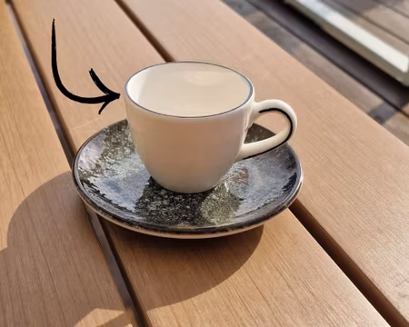 RETRO Espressokopp 8cl, Svart Kant
