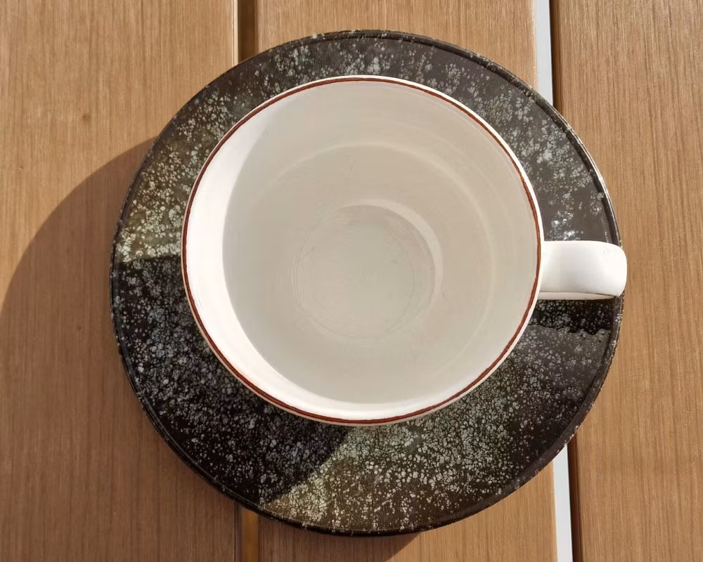 RETRO Espressokopp 8cl, Svart Kant