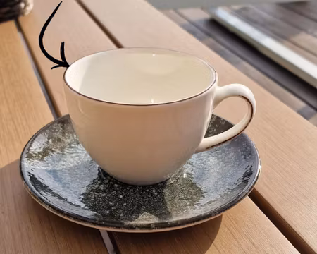 RETRO Kaffekopp 23cl, SVART Kant