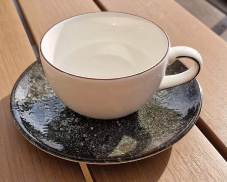 RETRO Kaffekopp 35cl SVART Kant