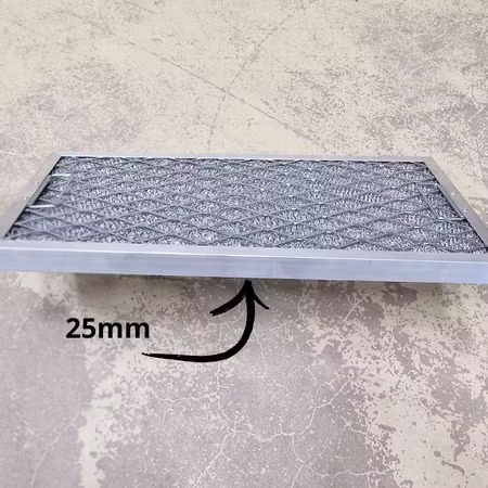 Fettfilter 49,5x24,5cm, i 2,5 och 5cm i tjocklek