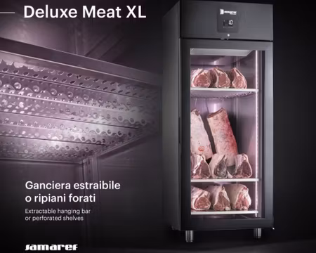 MörningsKylskåp DELUXE MEAT XL Glas P RF, B910xD878xH2120mm, SAMAREF