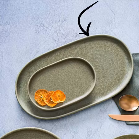 Adelfa Tallrik Oval D37 cm