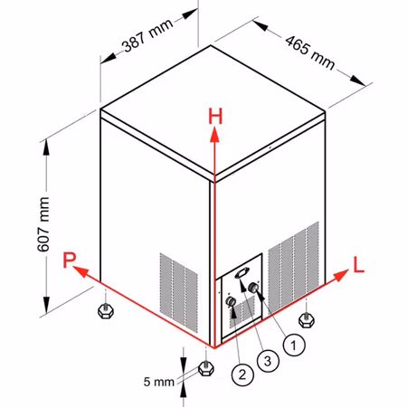 Ismaskin SL50 vattenkyld, 30kg/dygn-Binge 6kg, NTF