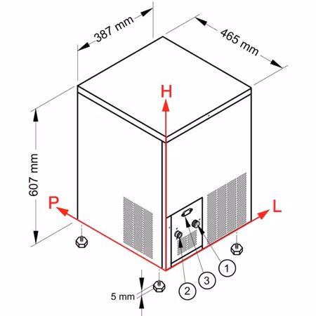 Ismaskin SL50 luftkyld, 30kg/dygn-Binge 6kg, NTF