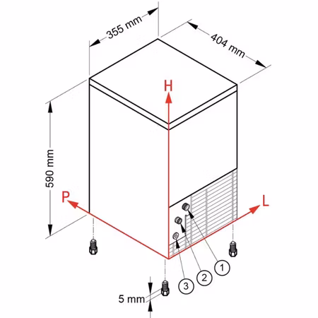 Ismaskin SL35 Vattenkyld, 20kg/dygn-Binge 4kg, NTF