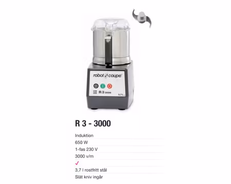 Snabbhack R3-3000, 650W, ROBOT COUPE