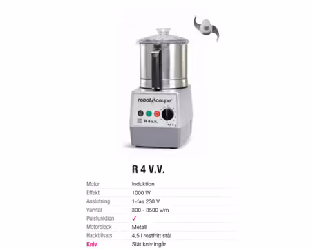 Snabbhack R4 V.V. 1000W, ROBOT COUPE
