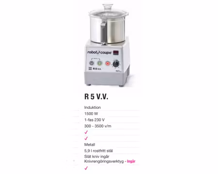 Snabbhack R5 V.V. 1500W, ROBOT COUPE