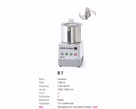 Snabbhack R7 1500W, ROBOT COUPE