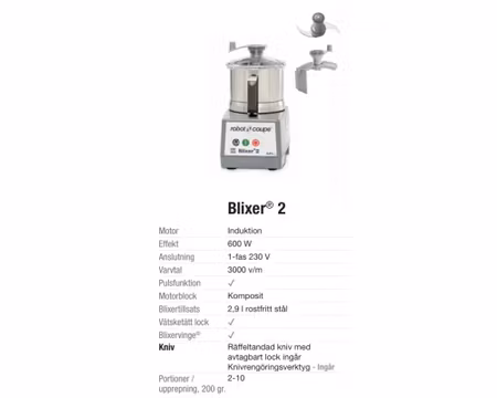 Blixer 2, 700W, ROBOT COUPE