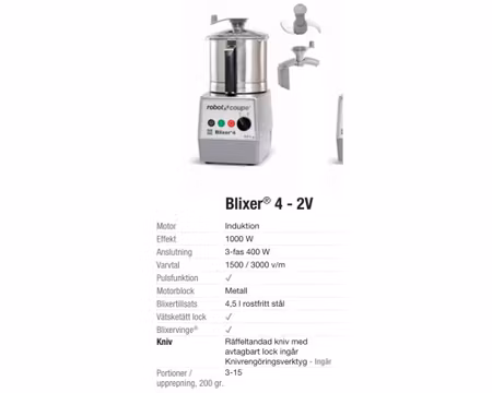 Blixer 4-2V, 1000W 3fas, ROBOT COUPE