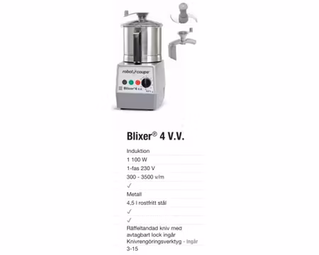 Blixer 4 V.V. 1100W, ROBOT COUPE