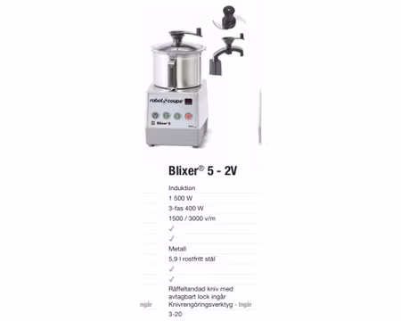 Blixer 5-2V 1500W 3fas, ROBOT COUPE