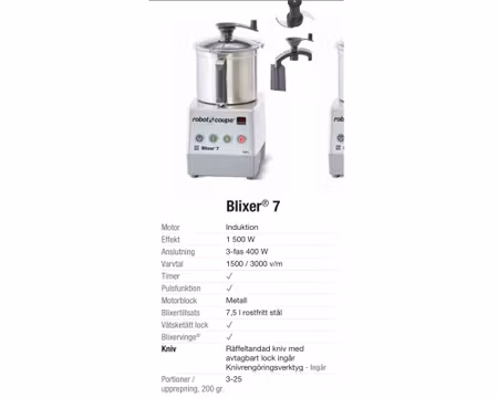 Blixer 7, 1500W 3 fas, ROBOT COUPE