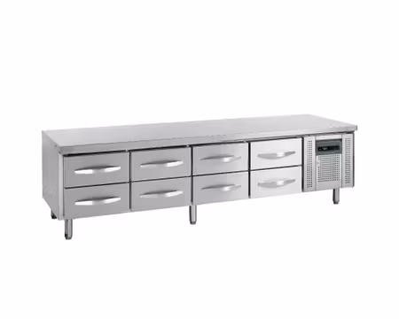 Grillkylbänk UC5480, 2230x700x670 mm 8xGN1/1 Lådor, TEFCOLD