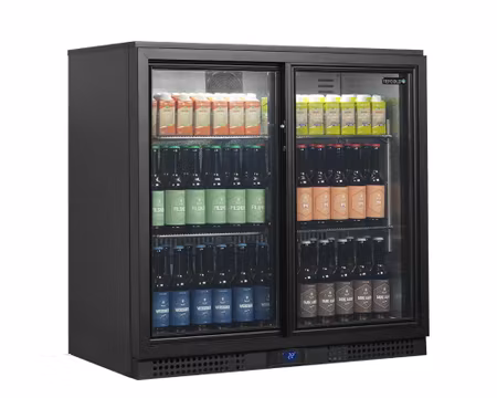 Barkyl 2skjutglasdörrar, 900x515x900mm 188 Liter, TEFCOLD