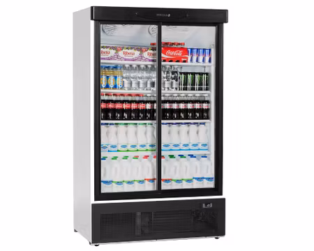 Drickakyl Självstängande skjutglasdörrar,1200x735x1990mm 895Litter, TEFCOLD