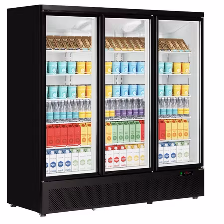 Drickakyl Atom Maxi C3DB, 3Självstängande glasdörra Trippel, 1880x710x2003mm 1664 Litter, TEFCOLD
