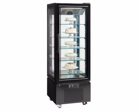 Displayfrys Golvmodell 5st glashyllor+Bottenhylla, 650x650x1950mm, TEFCOLD