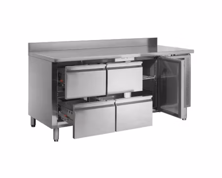 Kylbänk 1Dörr+4 Lådor GN1/1, Uppvik kant 1795x700x960mm, TEFCOLD