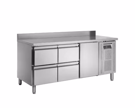 Kylbänk 1Dörr+4 Lådor GN1/1, Uppvik kant 1795x700x960mm, TEFCOLD