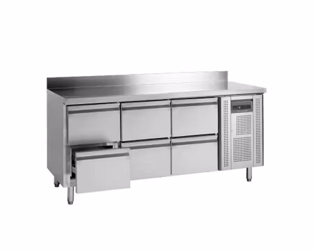 Kylbänk 6 Lådor GN1/1, Uppvik kant 1795x700x960mm, TEFCOLD