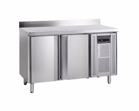 Frysbänk 2 Dörrar GN1/1, Uppvik kant 1360x600x880mm, TEFCOLD