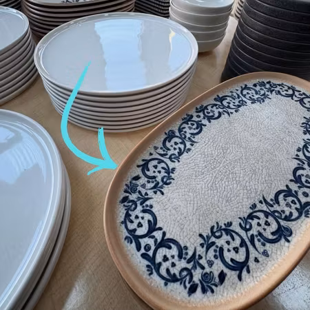 VIENTO Oval tallrik 34cm