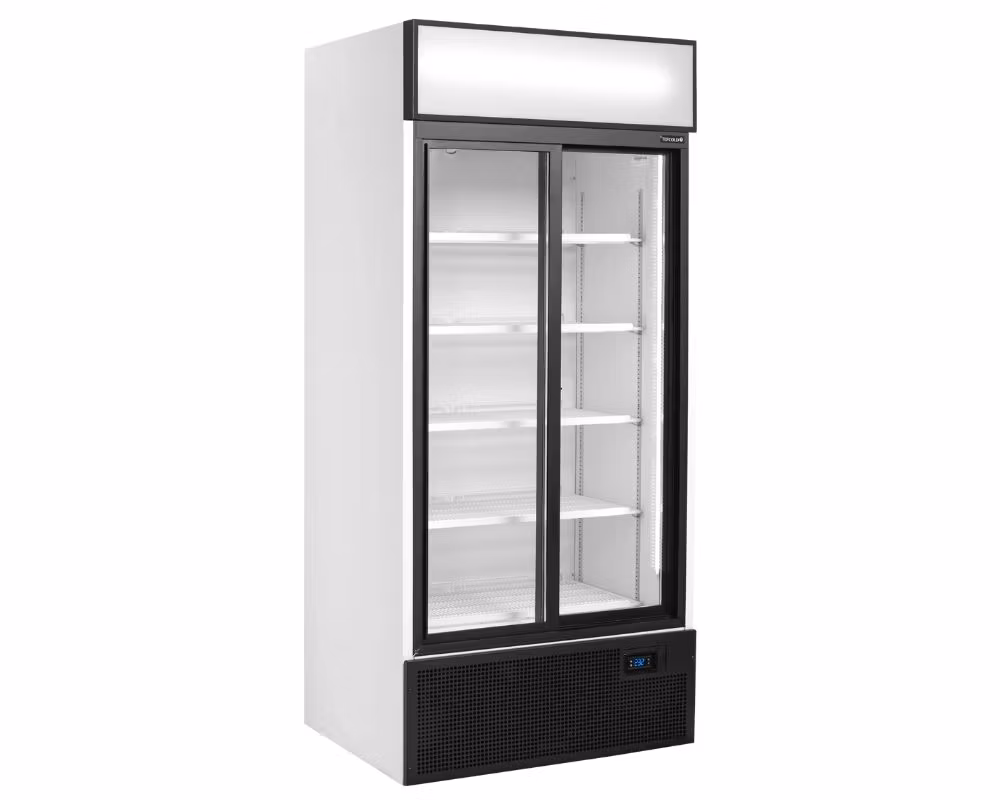 Drickakyl FSC891S Självstängande skjutglasdörrar, 890x740x1990mm 707Litter, TEFCOLD