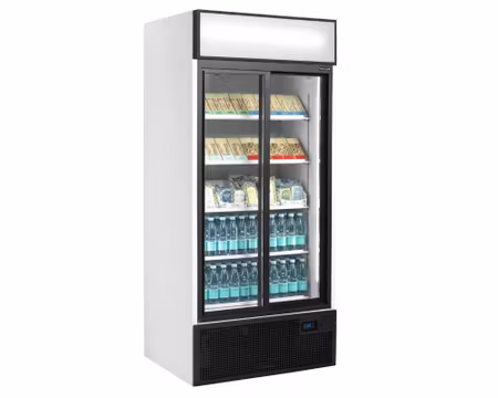 Drickakyl FSC891S Självstängande skjutglasdörrar, 890x740x1990mm 707Litter, TEFCOLD